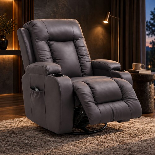 Relaks fotelja sa rotacijom od 360° Hudson 1292 - Black